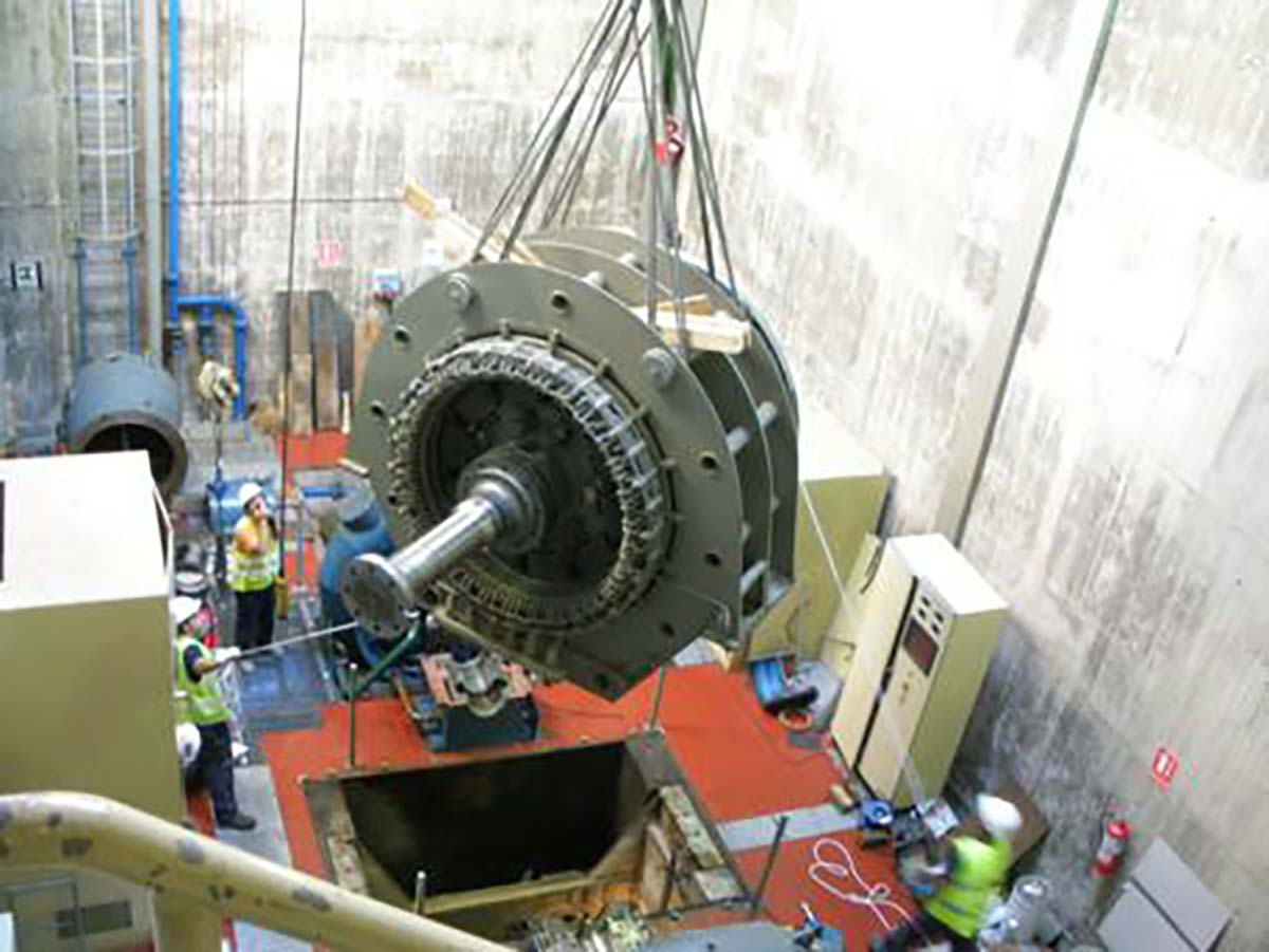 Extracció turbina central hidroelèctrica